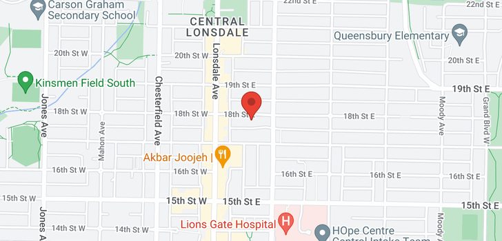 map of 305 141 E 18TH STREET
